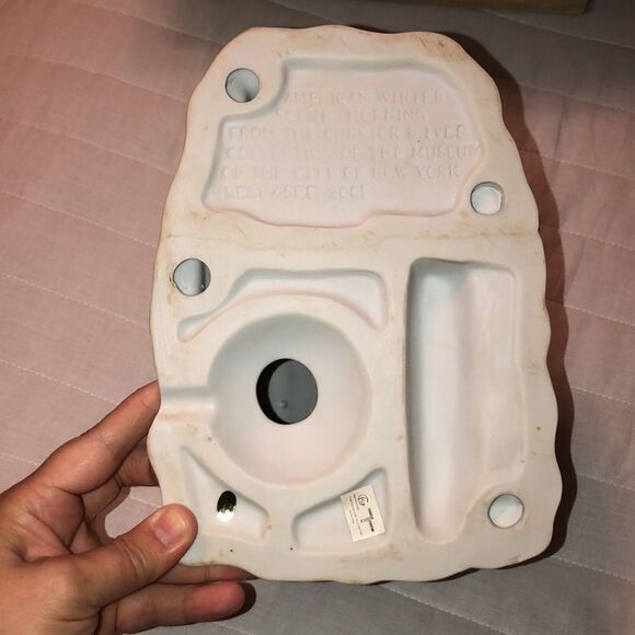 American Winter Scene Decorative Hand Painted Porcelain House Museum if NY - Picture 6 of 13